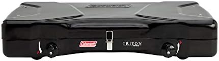 Coleman Triton 2-Burner Propane Stove, Portable Camping Cooktop with 2 Adjustable Burners & Wind Guards, 22,000 BTUs of Power for Camping, Tailgating, Grilling, BBQ, & More